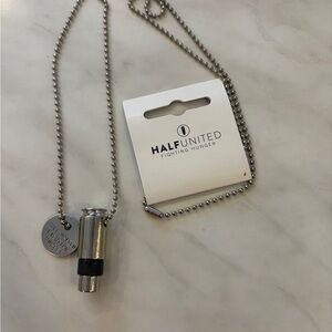 Half United Metallic Beaded Necklace